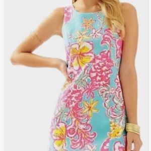 Pink and blue Lilly Pulitzer shell patterned dress